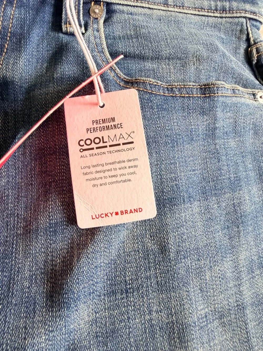 Lucky Brand Straight Leg Jeans Womens 34x32 Medium Wash NWT Classic Denim - Picture 6 of 8